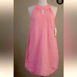 C&C California linen halter dress